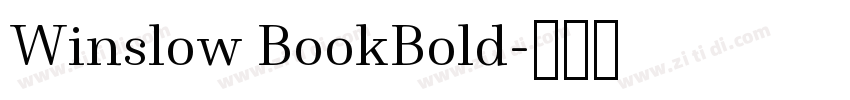 Winslow BookBold字体转换